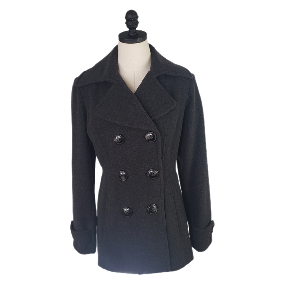 London Fog Womans Wool Pea Coat Size Sm - Picture 1 of 11